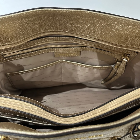 Michael Kors Gold Mercer Chain Link Tote Bag - Picture 8 of 11